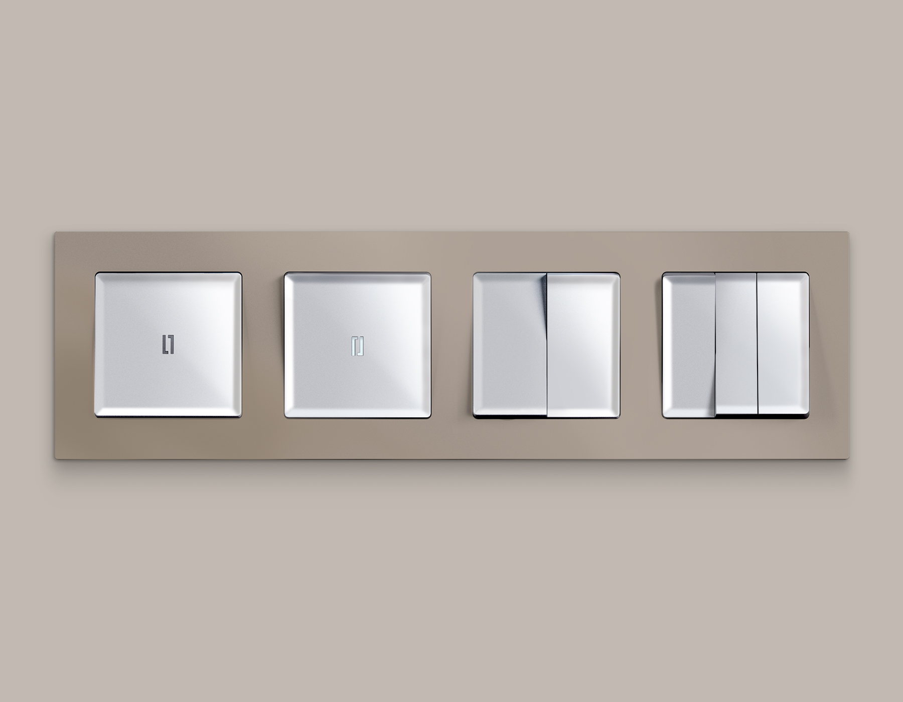 Комплект механизма 2-клавишного перекрестного выключателя 10A-250V Ambrella Volt Alfa MA403030