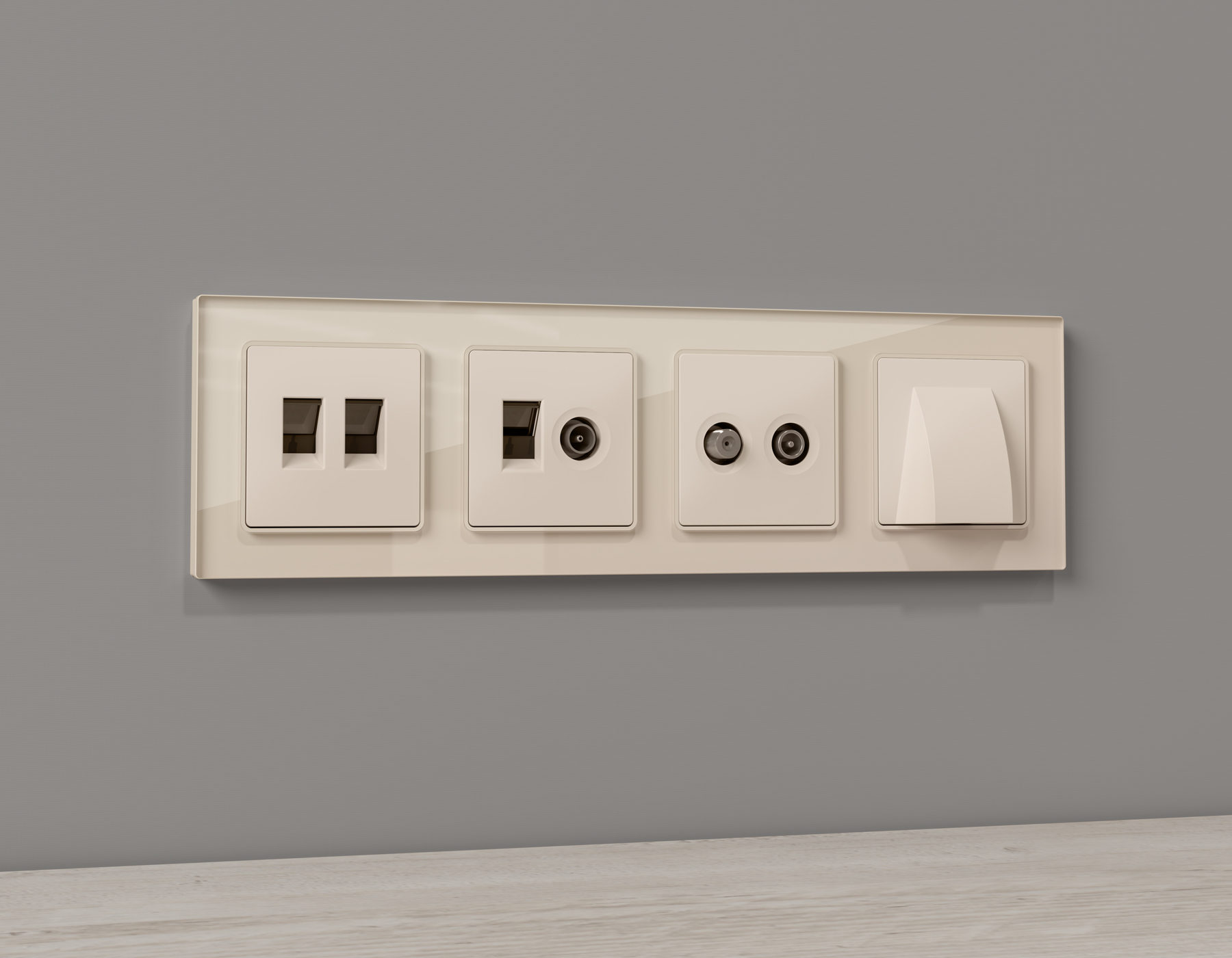 Лицевая панель ALFA для вывода кабеля ALFA AP3358