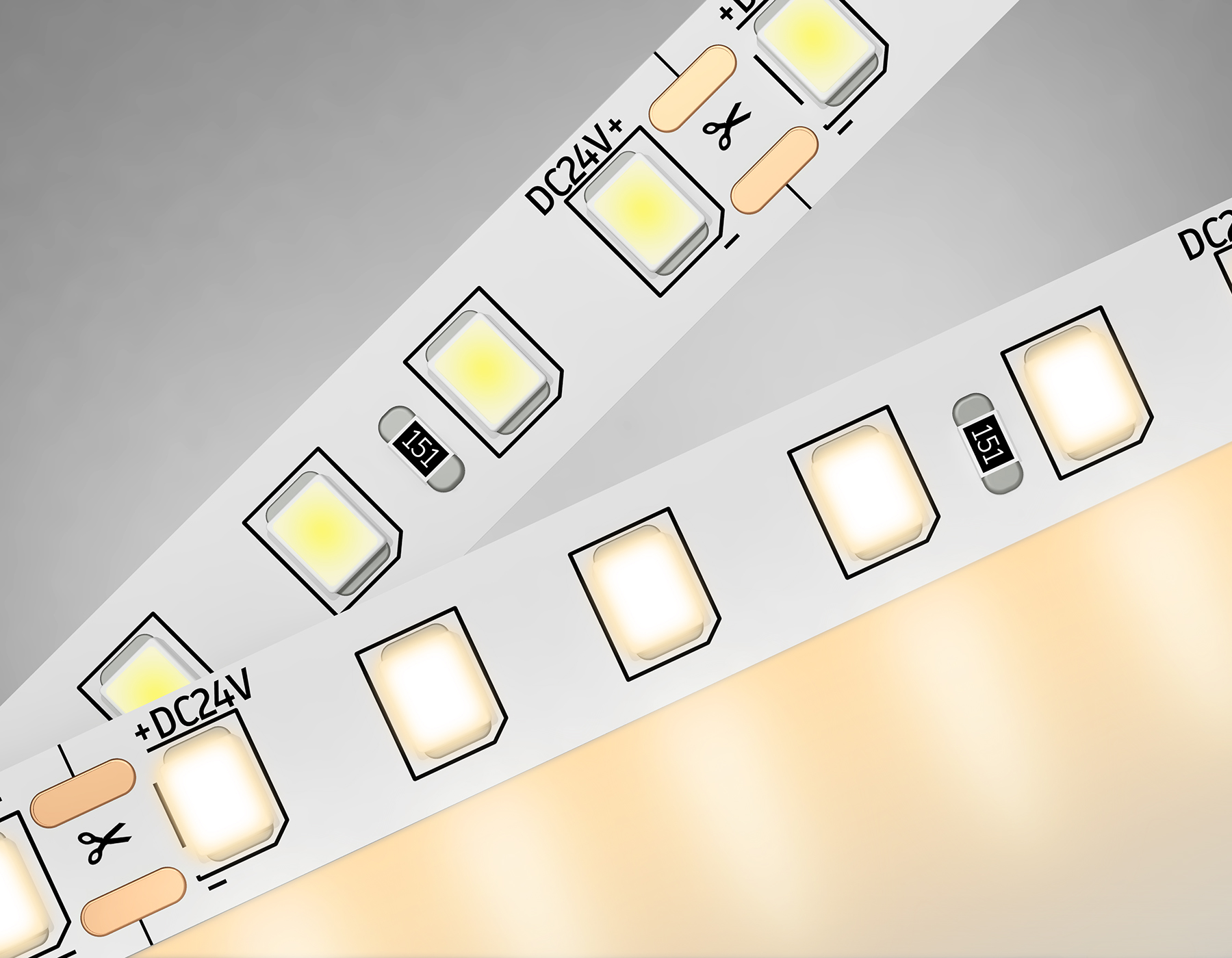 Светодиодная лента GS3101 2835 120Led 10W 24V IP20 3000K GS GS3101