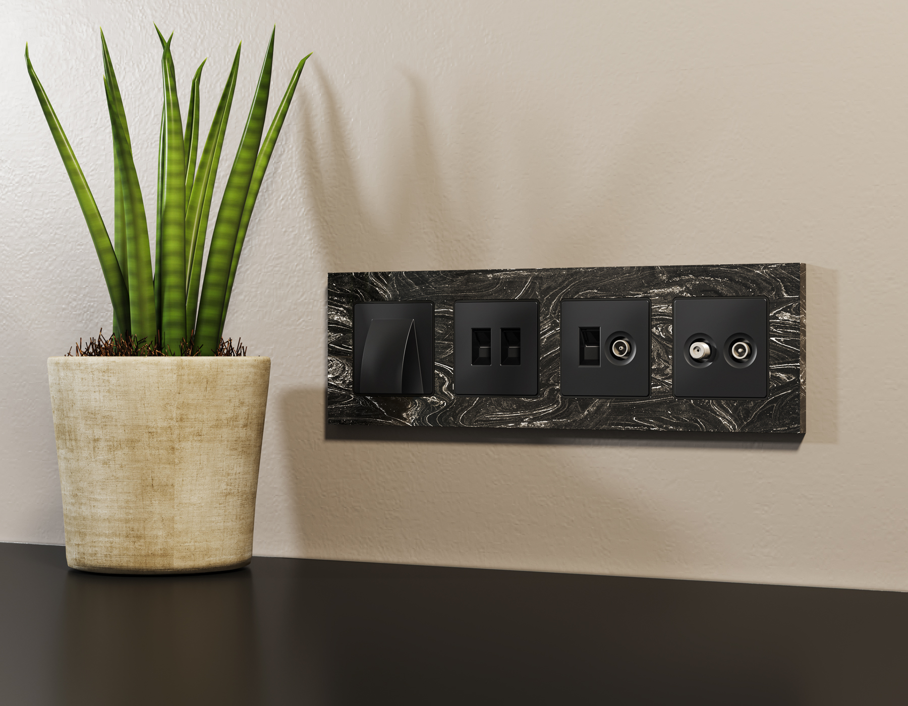 Комплект вывода кабеля с фиксатором Ambrella Volt Alfa MA815810