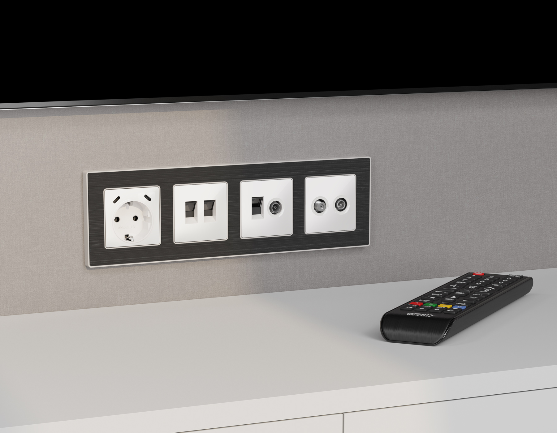 Комплект механизма розетки компьютерной + TV оконечной MA MA132510
