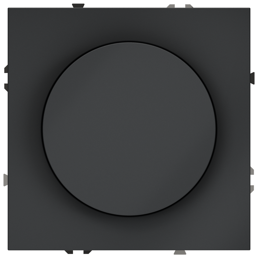 Светорегулятор встраиваемый VOLTUM S70 поворотно-нажимной 600 Вт, (графит) VLS070307