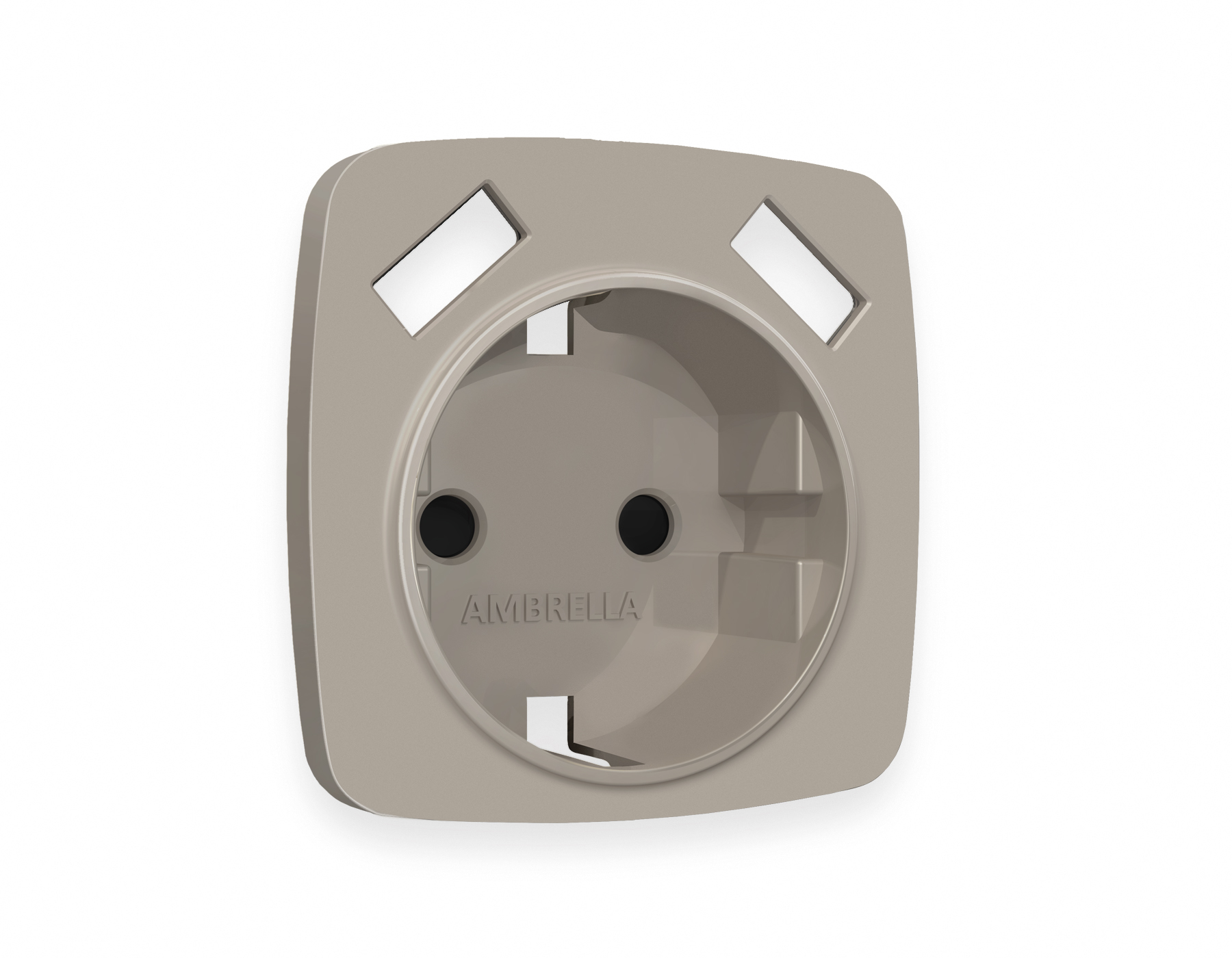 Лицевая панель для электрической розетки с/з со шторками 2USB A+A QUANT Ambrella Volt OMEGA OP3690