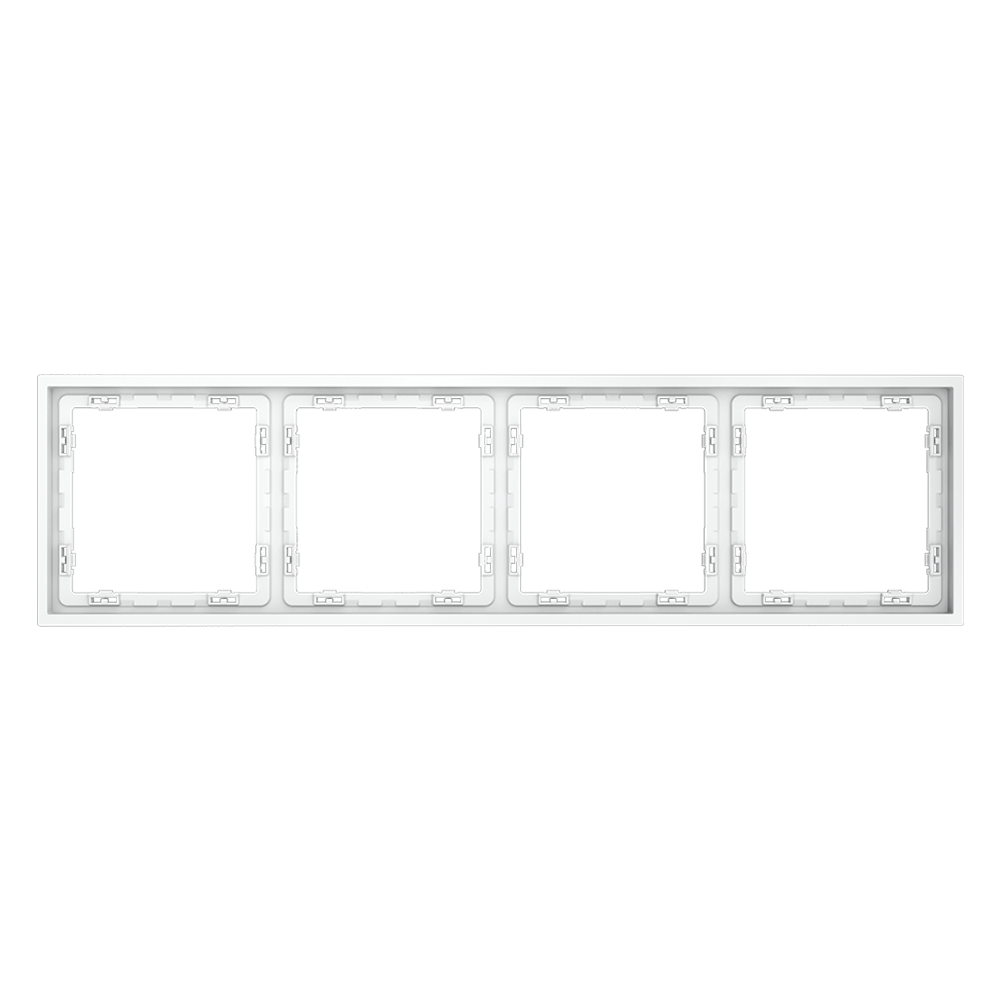 Рамка пластиковая VOLTUM S70 на 4 поста, (белый матовый) VLS100402