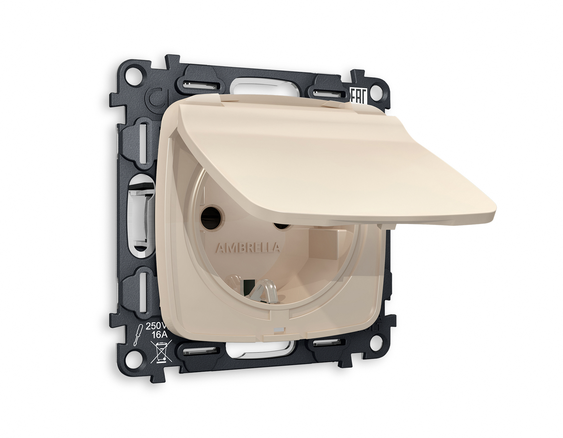 Комплект механизма электрической розетки Ambrella Volt OMEGA MO328010
