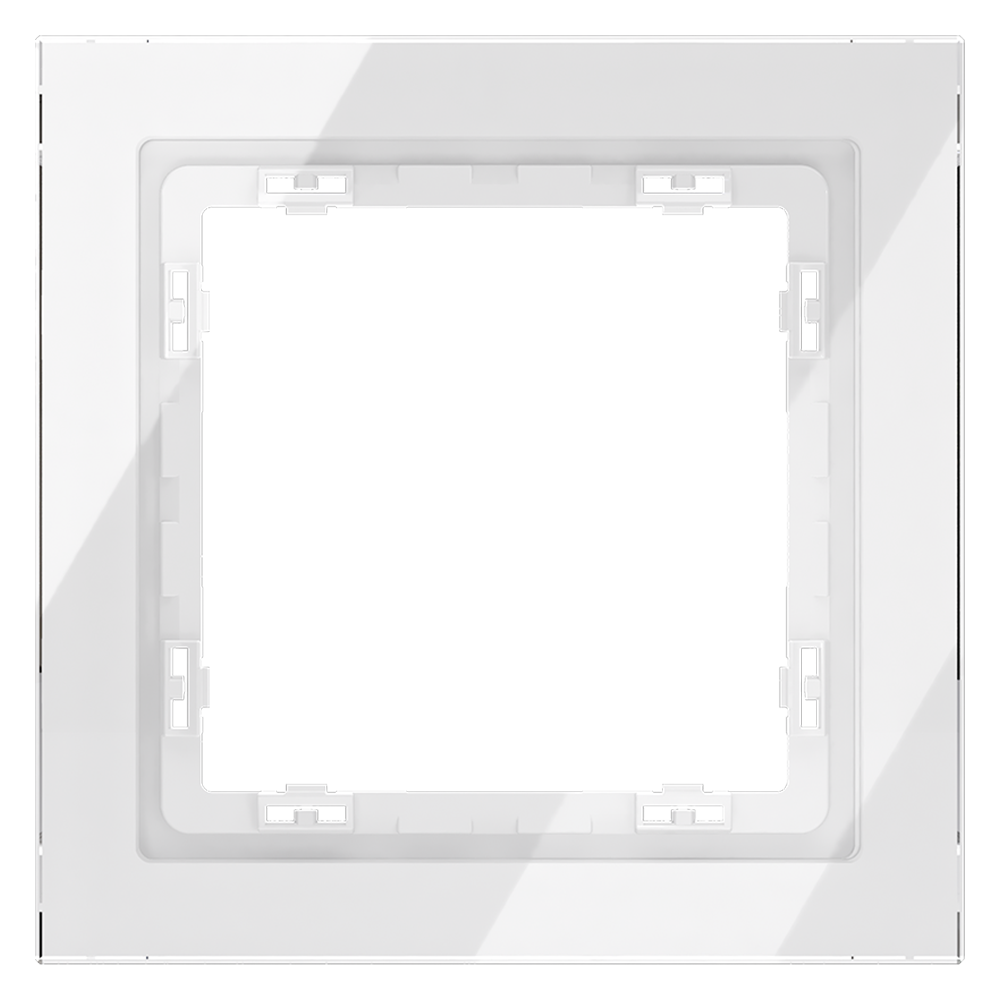 Рамка стеклянная VOLTUM S70 на 1 пост, (белый, стекло) VLS110101