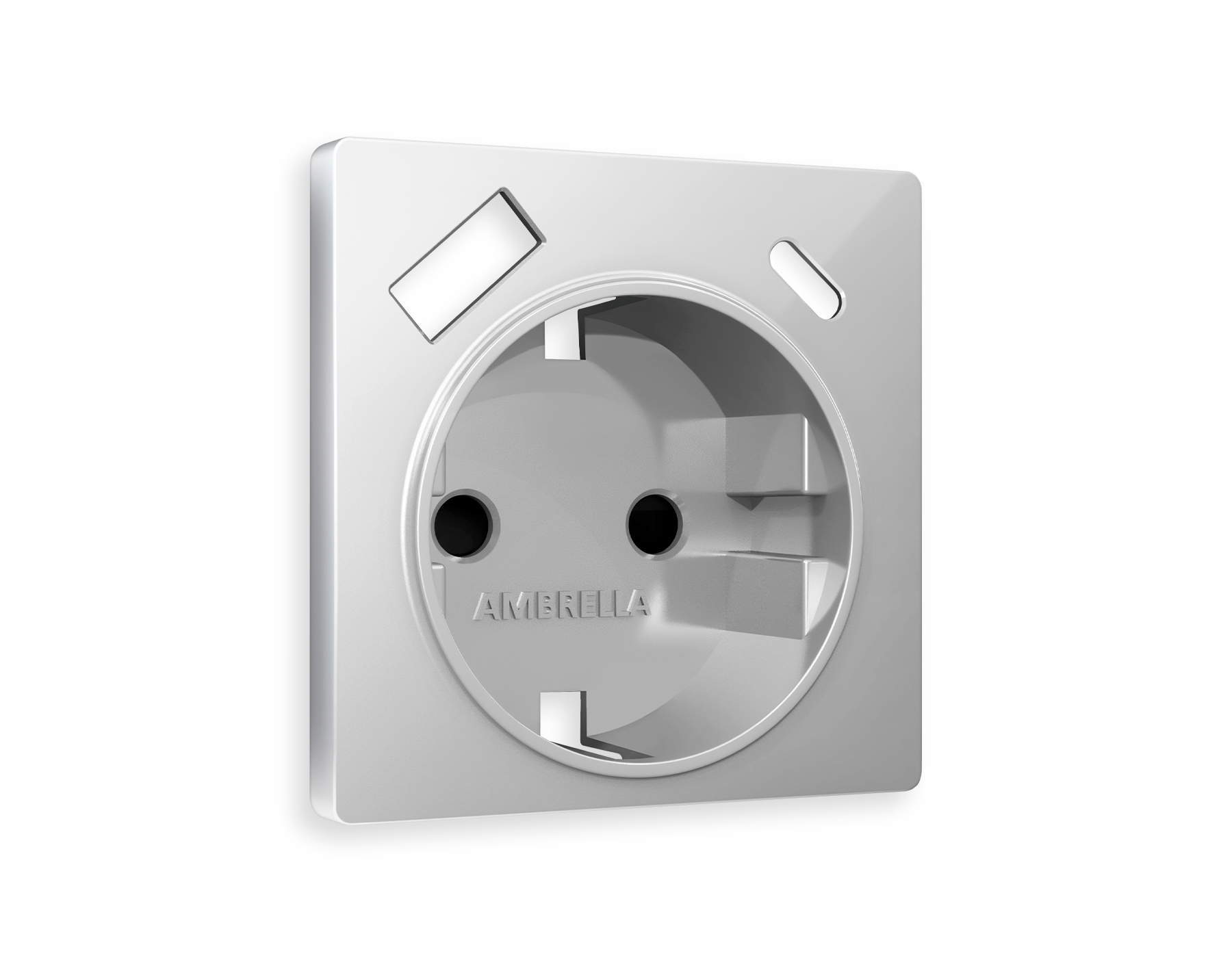 Лицевая панель для электрической розетки с заземлением со шторками 2USB A+C QUANT Ambrella Volt ALFA AP4100
