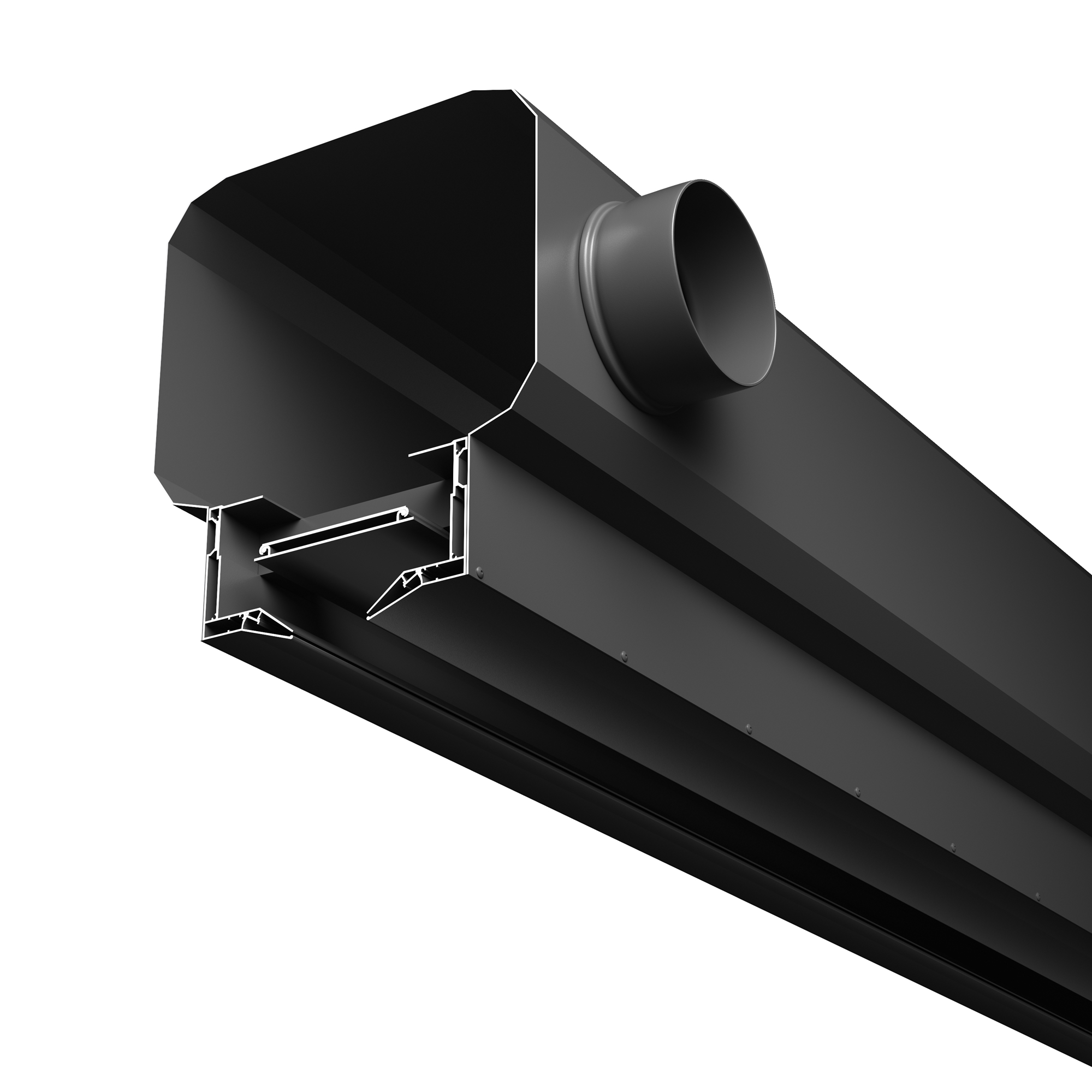 Диффузор с отражателем, линейный, для натяжного потолка, черный, КСД тип 3 Maytoni Aero ARO-LD-SC-000003