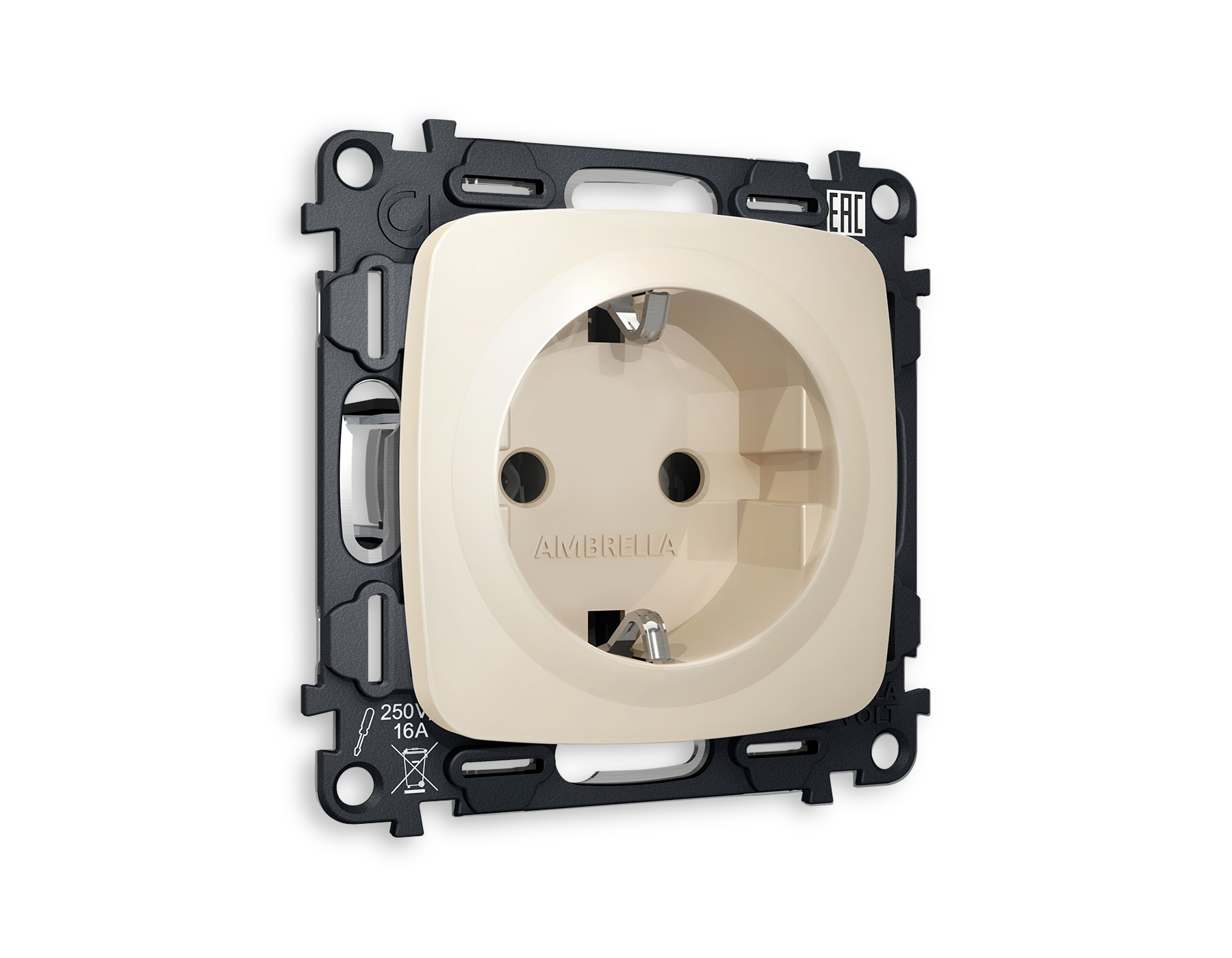 Комплект механизма электрической розетки Ambrella Volt OMEGA MO326010