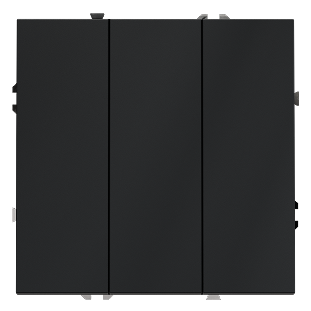 Выключатель встраиваемый VOLTUM S70 трехклавишный (графит) VLS030107