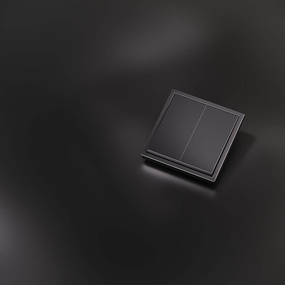 Клавиши для выключателя/переключателя двухклавишного Voltum S70 METAL (антрацит) VLSM000312