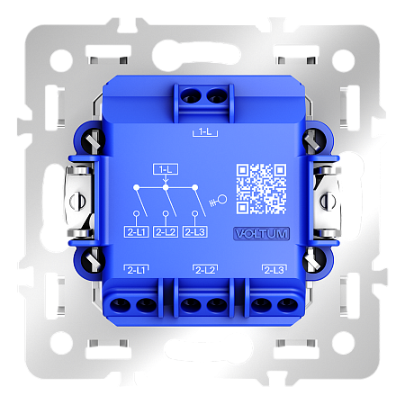 Механизм выключателя трехклавишного 10А Voltum S70 VLS0301M Механизм выключателя трехклавишного 10А Voltum S70 VLS0301M