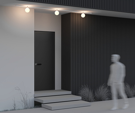 Трековый однофазный уличный светодиодный светильник Maytoni Elasity IP Luna O-TR01-2-S-9WW3K