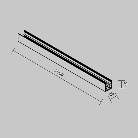 Шинопровод для уличной трековой системы Maytoni Exility IP O-TR002OH-P-B2M Шинопровод для уличной трековой системы Maytoni Exility IP O-TR002OH-P-B2M