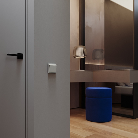 Выключатель встраиваемый карточный 16А Voltum S70 (сталь) VLS010705