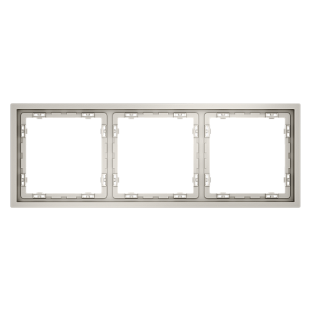 Рамка пластиковая VOLTUM S70 на 3 поста, (кашемир) VLS100303