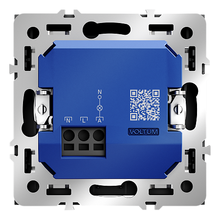 Выключатель встраиваемый карточный 16А Voltum S70 (графит) VLS010707