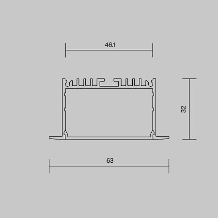 Встраиваемый профиль Maytoni Led Strip ALM-6332-S-2M 632004