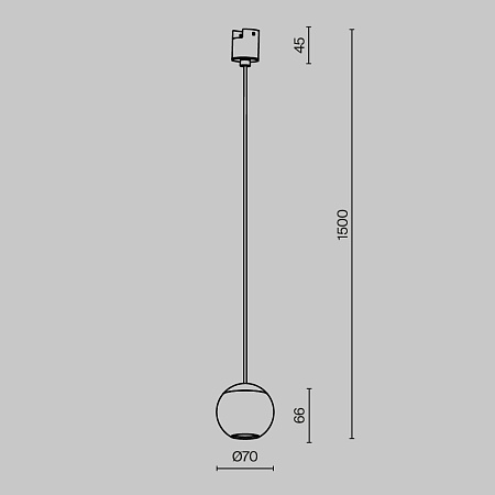 Трековый однофазный светодиодный светильник Maytoni Elasity Sfera TR165-1-8W3K-M-B