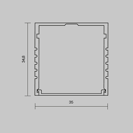 Профиль накладной Maytoni ALM-3535AT-S-2M 631008