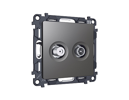 Комплект механизма розетки TV оконечной + SAT 5-862MHz 3.5dB/950-2150MHz 3.5dB Ambrella Volt Alfa MA663310