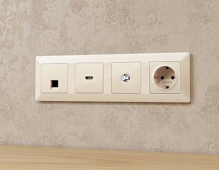 Комплект механизма TV розетки SAT 5-2400MHz 3.5dB Ambrella Volt Alfa MA313050 Комплект механизма TV розетки SAT 5-2400MHz 3.5dB Ambrella Volt Alfa MA313050