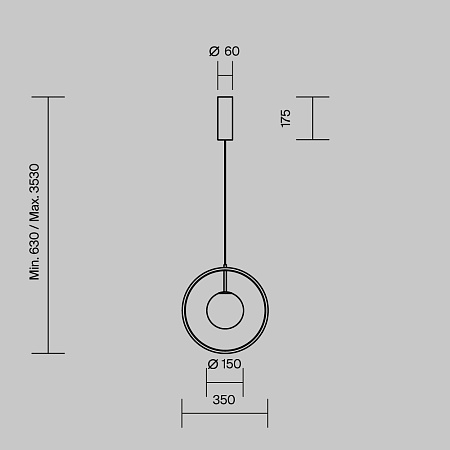 Светильник подвесной светодиодный Maytoni Paparazzi MOD407PL-L12G3K1