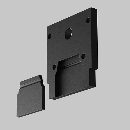 Торцевая заглушка для шинопровода ClipLine, черная, 1шт. Maytoni Exility TRA034EC-SCCL-42B