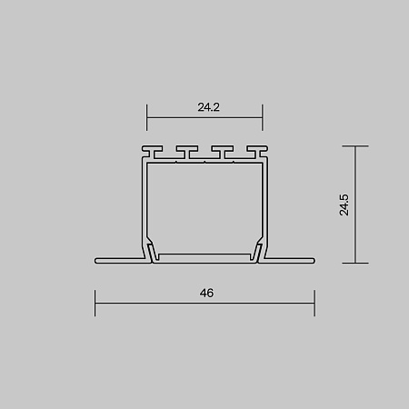 Встраиваемый профиль Maytoni Led Strip ALM-4625-S-2M 632001