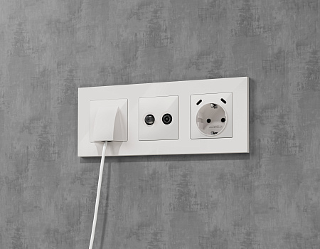 Комплект механизма электрической розетки 2USB С+C 20W (быстрая зарядка) с/з на винтовых зажимах 16A-250V MA MA110510