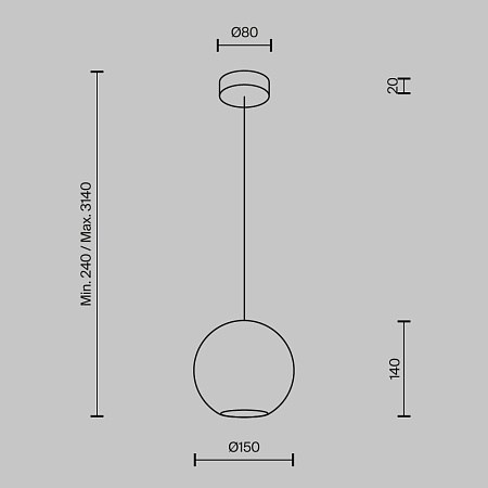 Светильник подвесной Maytoni Glamping MOD437PL-01BG