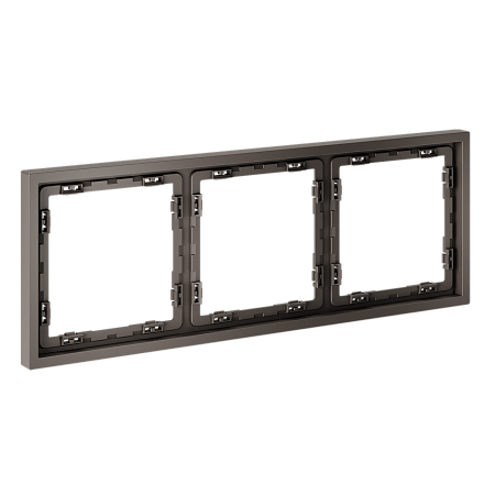 Рамка пластиковая на 3 поста Voltum S70 (капучино) VLS100314