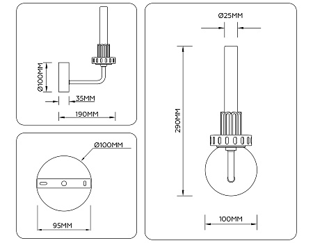 Светильник настенный светодиодный High light LH53128 Светильник настенный светодиодный High light LH53128