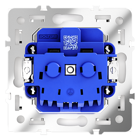 Розетка встраиваемая VOLTUM S70 с заземлением и защитными шторками, (белый глянцевый) VLS040201 Розетка встраиваемая VOLTUM S70 с заземлением и защитными шторками, (белый глянцевый) VLS040201