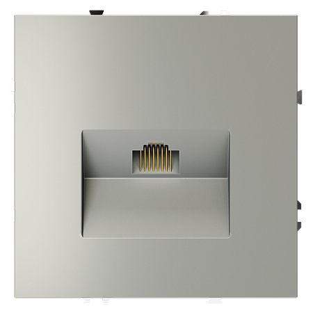 Розетка компьютерная встраиваемая VOLTUM S70 RJ45 кат.6, (сталь) VLS060105