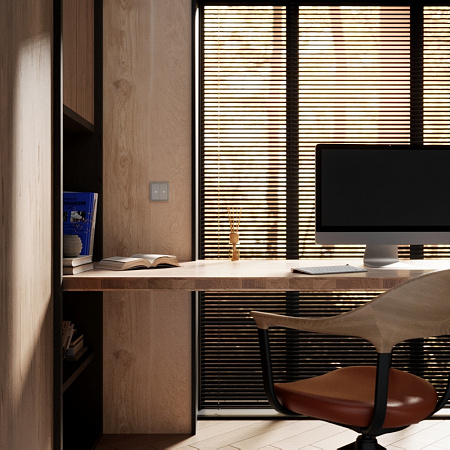 Выключатель двухклавишный встраиваемый для жалюзи 10А Voltum S70 (сталь) VLS020705