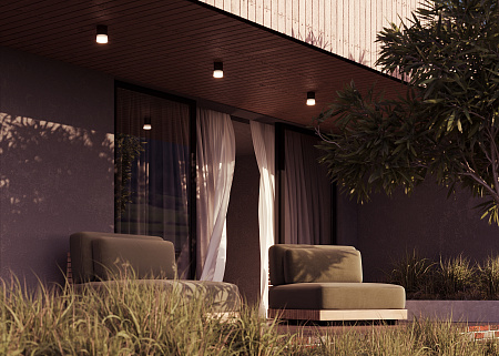 Уличный потолочный светодиодный светильник Maytoni Ember O499CL-L10B3K