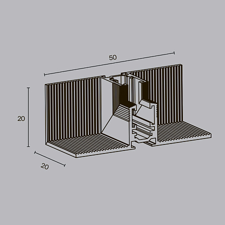 Коннектор угловой внутренний, встраиваемый под ГКЛ 9,5 мм Maytoni Levity TRA184ICL-12B