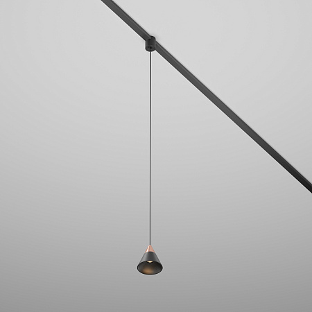 Трековый однофазный светодиодный светильник Maytoni Elasity Cono TR166-1-7W3K-M-B