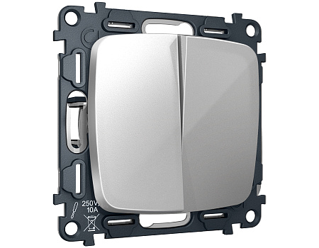 Комплект механизма 2-клавишного перекрестного выключателя 10A Omega MO403030