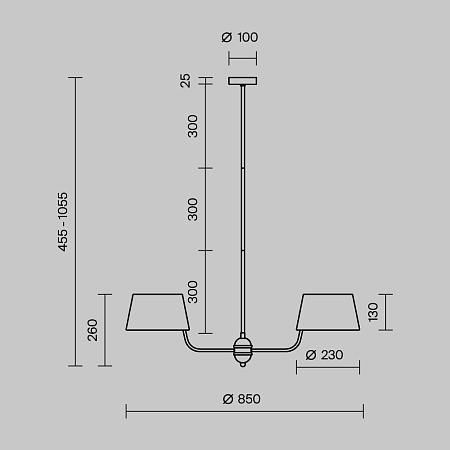 Люстра на штанге Maytoni Modesto MOD360PL-06BS Люстра на штанге Maytoni Modesto MOD360PL-06BS
