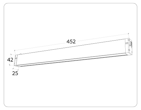 Трековый магнитный диммируемый светодиодный светильник Ambrella light Magnetic 220V GL1282