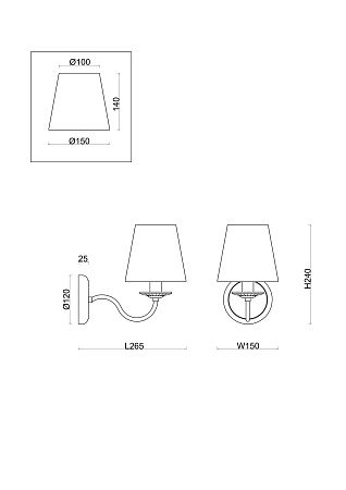 Бра Freya Osborn FR2027WL-01BS Бра Freya Osborn FR2027WL-01BS