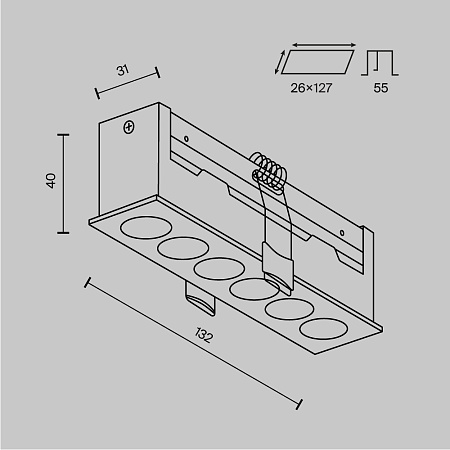 Светильник встраиваемый светодиодный Maytoni Points DL065-12W3-6K-B