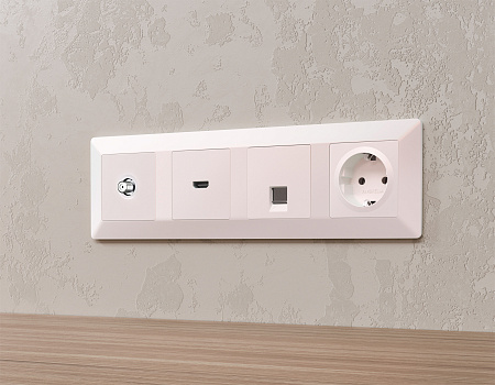 Комплект механизма TV розетки SAT 5-2400MHz 3.5dB Ambrella Volt Alfa MA213050 Комплект механизма TV розетки SAT 5-2400MHz 3.5dB Ambrella Volt Alfa MA213050