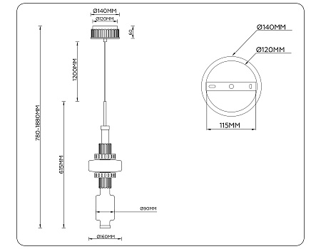 Светильник подвесной светодиодный High light LH53121