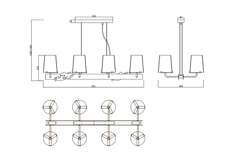 Люстра подвесная Maytoni Landmark MOD040PL-08CH