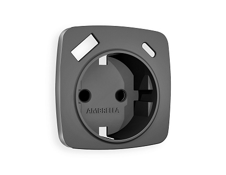 Лицевая панель для электрической розетки с заземлением со шторками 2USB A+C QUANT Ambrella Volt OMEGA OP6600