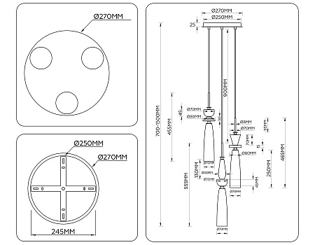 Светильник подвесной High light LH75367 Светильник подвесной High light LH75367