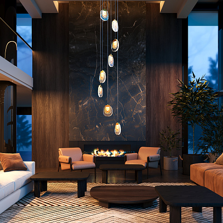 Люстра подвесная светодиодная Maytoni Biology MOD367PL-L30BBSK Люстра подвесная светодиодная Maytoni Biology MOD367PL-L30BBSK